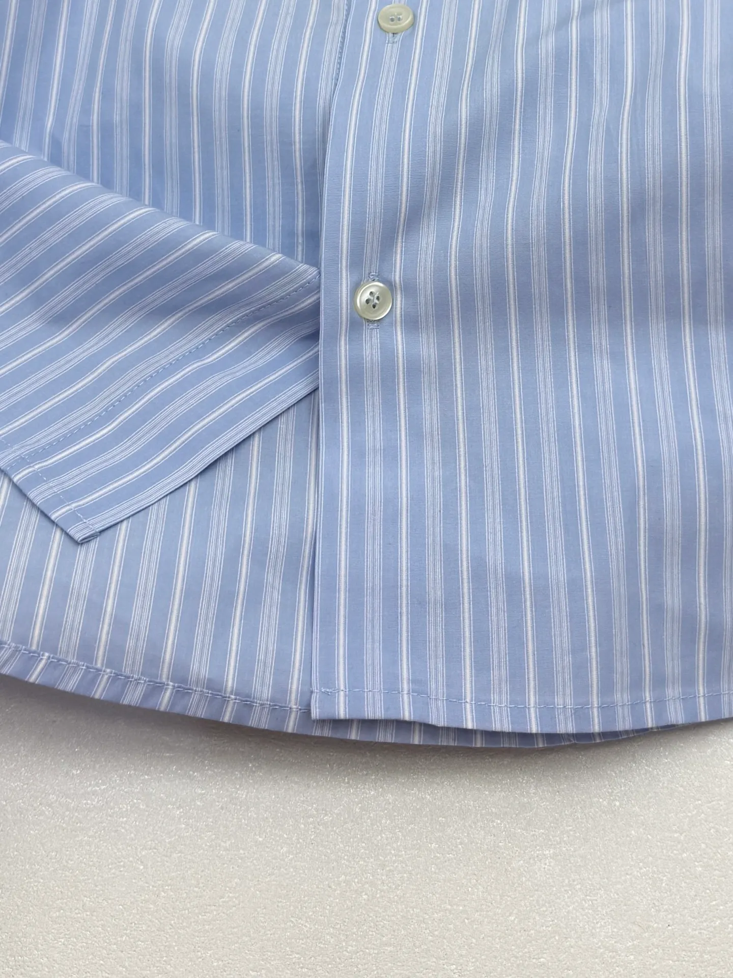 Ami heart striped left chest pocket long-sleeved shirt S/M/L/XL